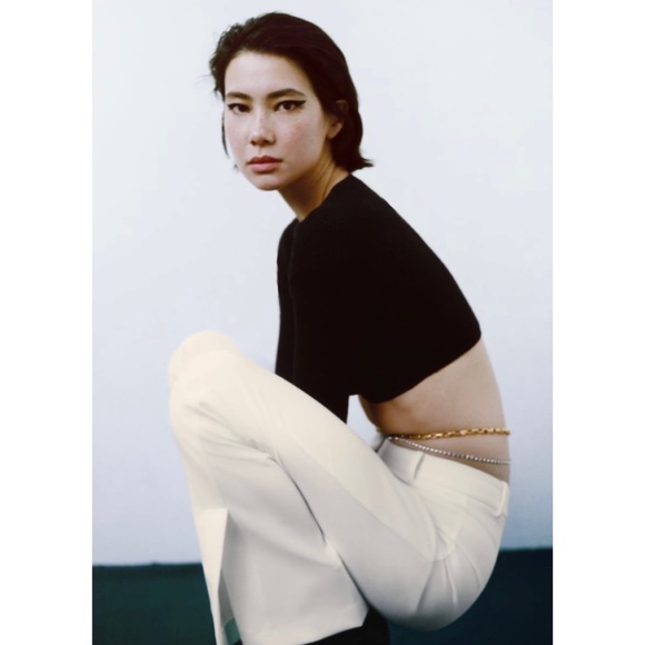 🆕 {Zara} Metallic Floral Belt - Picture 2 of 8